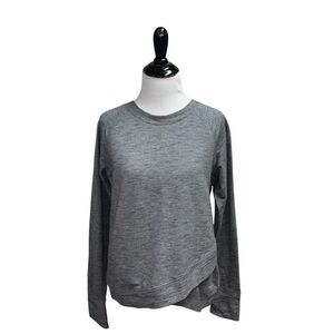 Synergy Organic Clothing Women's M Medium Faux Wrap Sweater Long Sleeve Cotton